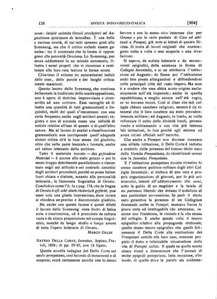 Rivista indo-greco-italica di filologia, lingua, antichità periodico trimestrale