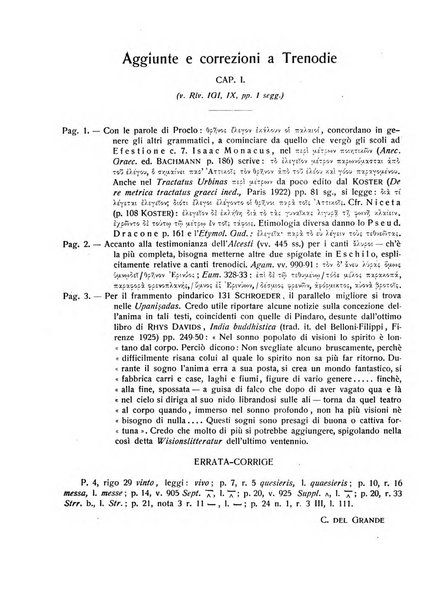 Rivista indo-greco-italica di filologia, lingua, antichità periodico trimestrale