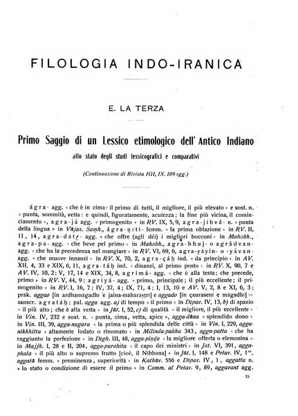 Rivista indo-greco-italica di filologia, lingua, antichità periodico trimestrale