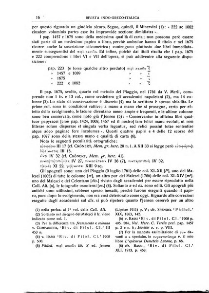 Rivista indo-greco-italica di filologia, lingua, antichità periodico trimestrale