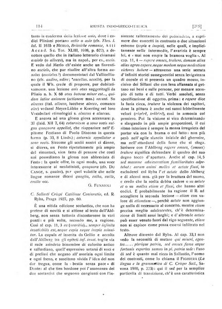 Rivista indo-greco-italica di filologia, lingua, antichità periodico trimestrale