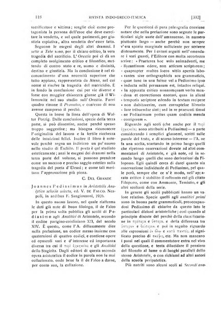 Rivista indo-greco-italica di filologia, lingua, antichità periodico trimestrale