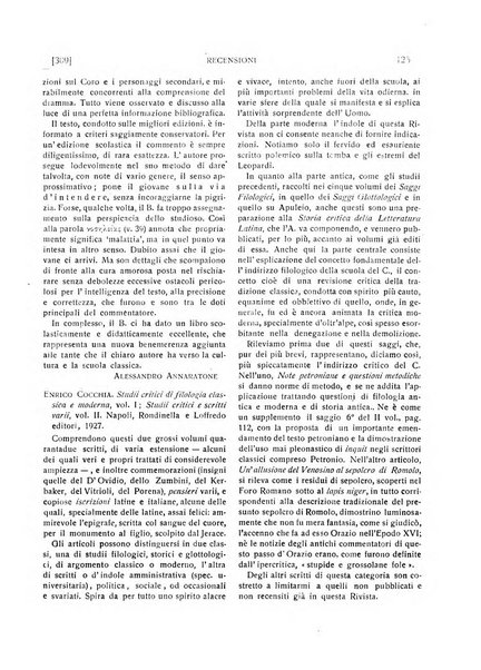 Rivista indo-greco-italica di filologia, lingua, antichità periodico trimestrale