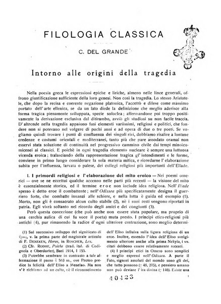 Rivista indo-greco-italica di filologia, lingua, antichità periodico trimestrale