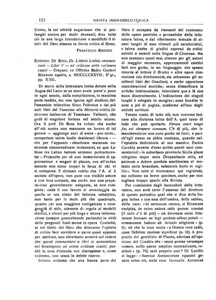 Rivista indo-greco-italica di filologia, lingua, antichità periodico trimestrale