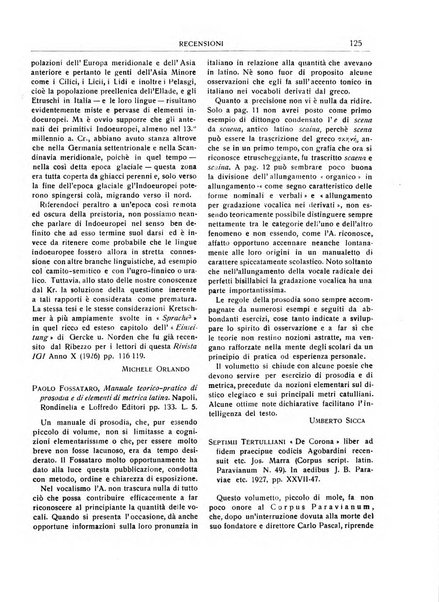 Rivista indo-greco-italica di filologia, lingua, antichità periodico trimestrale