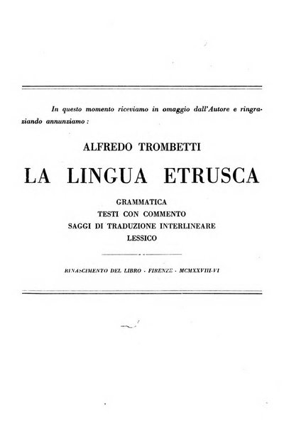 Rivista indo-greco-italica di filologia, lingua, antichità periodico trimestrale