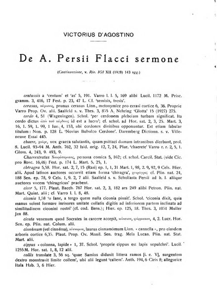 Rivista indo-greco-italica di filologia, lingua, antichità periodico trimestrale