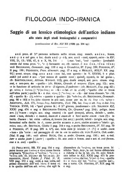 Rivista indo-greco-italica di filologia, lingua, antichità periodico trimestrale