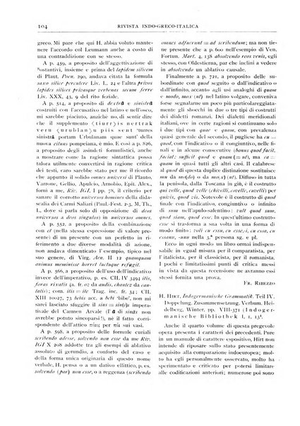 Rivista indo-greco-italica di filologia, lingua, antichità periodico trimestrale