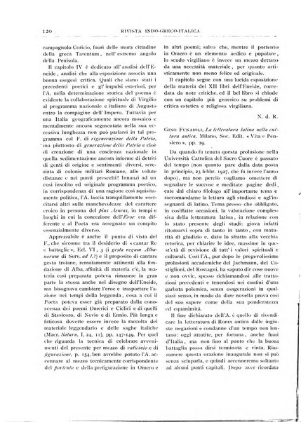 Rivista indo-greco-italica di filologia, lingua, antichità periodico trimestrale