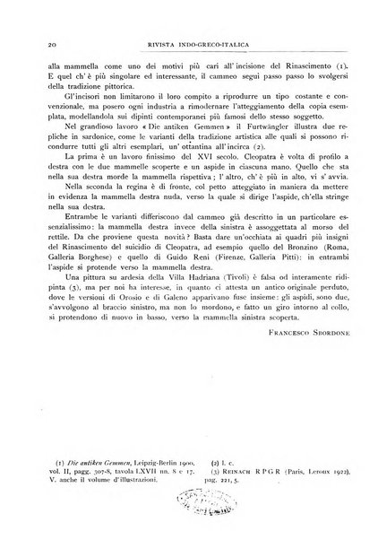 Rivista indo-greco-italica di filologia, lingua, antichità periodico trimestrale