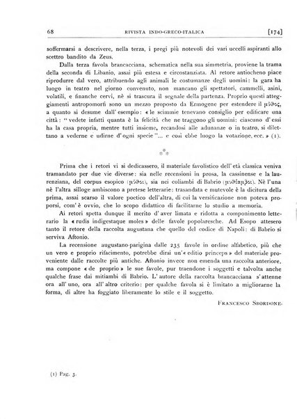 Rivista indo-greco-italica di filologia, lingua, antichità periodico trimestrale