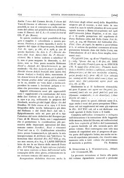 Rivista indo-greco-italica di filologia, lingua, antichità periodico trimestrale