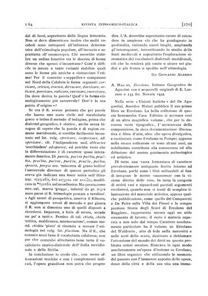 Rivista indo-greco-italica di filologia, lingua, antichità periodico trimestrale