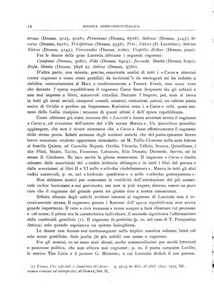 Rivista indo-greco-italica di filologia, lingua, antichità periodico trimestrale