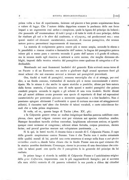 Rivista indo-greco-italica di filologia, lingua, antichità periodico trimestrale