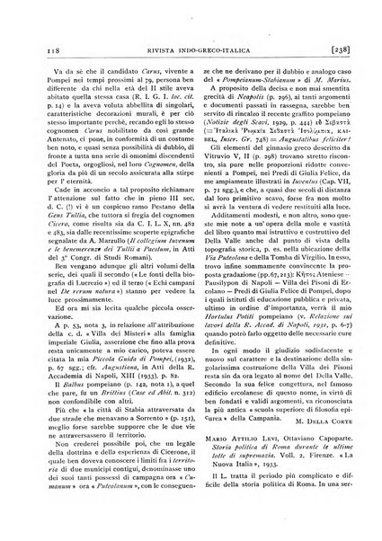 Rivista indo-greco-italica di filologia, lingua, antichità periodico trimestrale