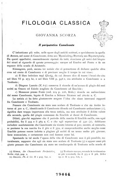 Rivista indo-greco-italica di filologia, lingua, antichità periodico trimestrale