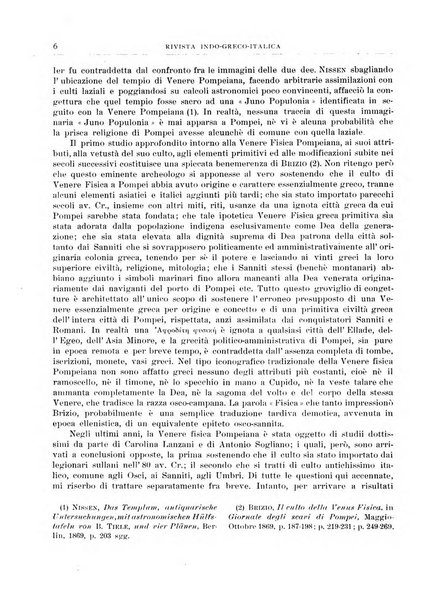 Rivista indo-greco-italica di filologia, lingua, antichità periodico trimestrale