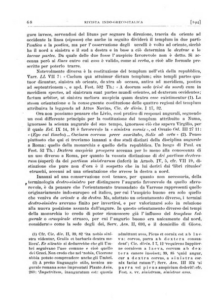 Rivista indo-greco-italica di filologia, lingua, antichità periodico trimestrale