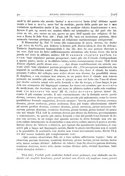 Rivista indo-greco-italica di filologia, lingua, antichità periodico trimestrale