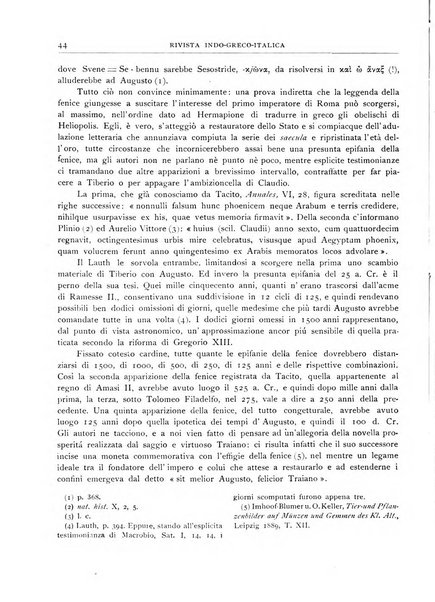 Rivista indo-greco-italica di filologia, lingua, antichità periodico trimestrale