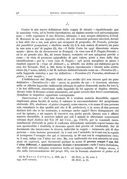 Rivista indo-greco-italica di filologia, lingua, antichità periodico trimestrale