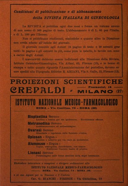 Rivista italiana di ginecologia pubblicazione bimestrale