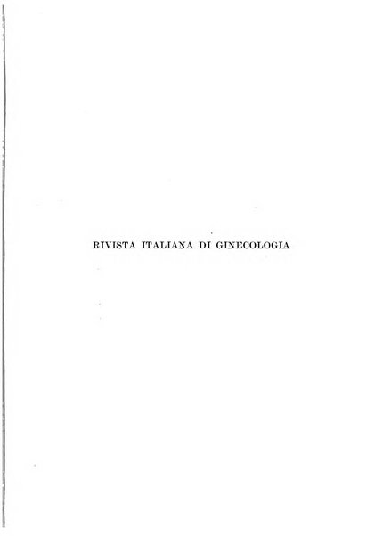 Rivista italiana di ginecologia pubblicazione bimestrale