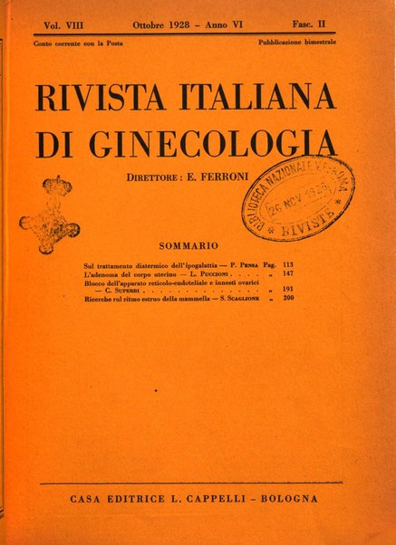 Rivista italiana di ginecologia pubblicazione bimestrale