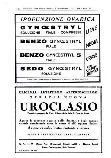 Rivista italiana di ginecologia pubblicazione bimestrale