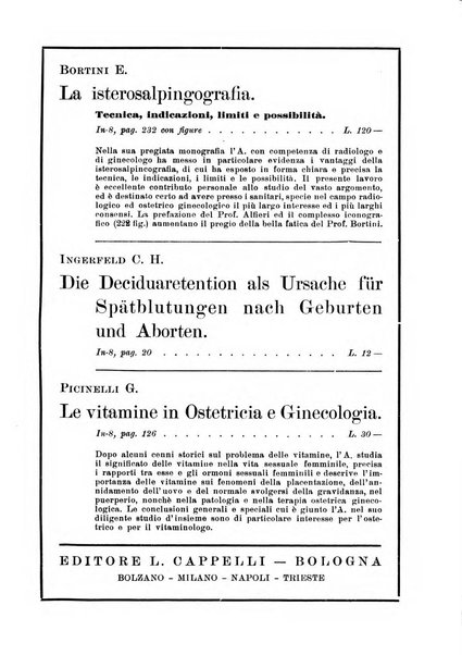 Rivista italiana di ginecologia pubblicazione bimestrale