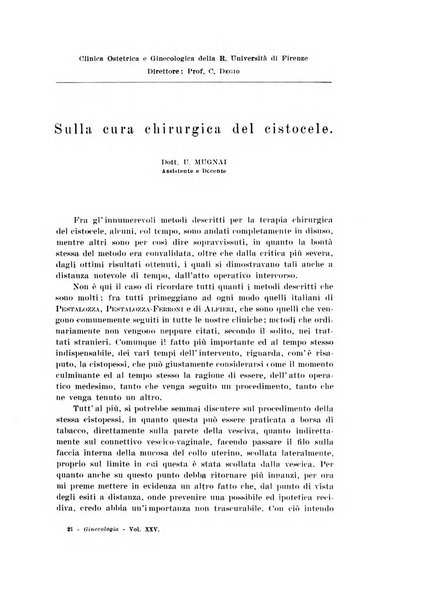 Rivista italiana di ginecologia pubblicazione bimestrale