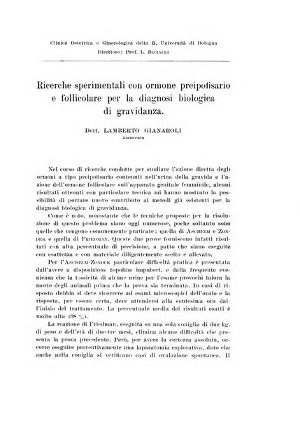 Rivista italiana di ginecologia pubblicazione bimestrale