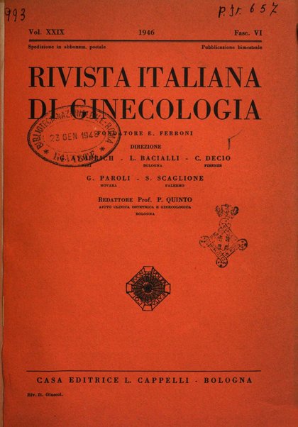 Rivista italiana di ginecologia pubblicazione bimestrale