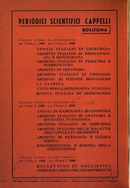 Rivista italiana di ginecologia pubblicazione bimestrale