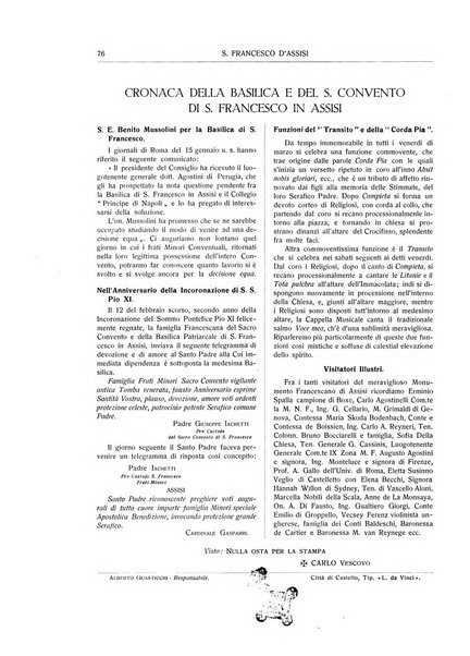 San Francesco d'Assisi periodico mensile illustrato per il 7. centenario della morte del santo, 1226-1926