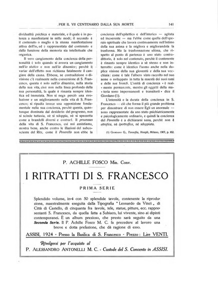 San Francesco d'Assisi periodico mensile illustrato per il 7. centenario della morte del santo, 1226-1926