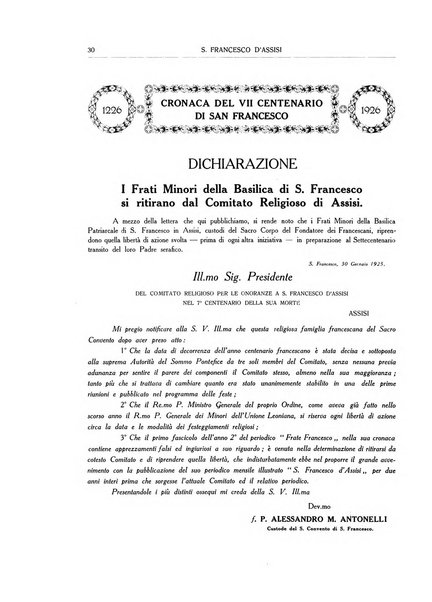 San Francesco d'Assisi periodico mensile illustrato per il 7. centenario della morte del santo, 1226-1926