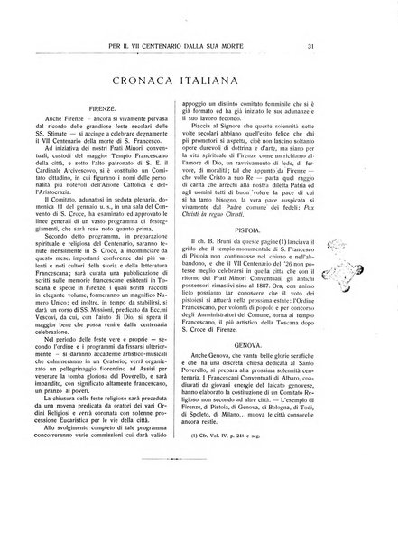 San Francesco d'Assisi periodico mensile illustrato per il 7. centenario della morte del santo, 1226-1926