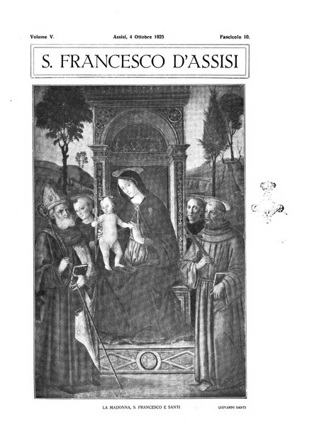 San Francesco d'Assisi periodico mensile illustrato per il 7. centenario della morte del santo, 1226-1926