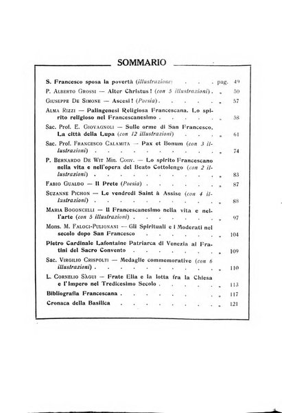 San Francesco d'Assisi periodico mensile illustrato per il 7. centenario della morte del santo, 1226-1926