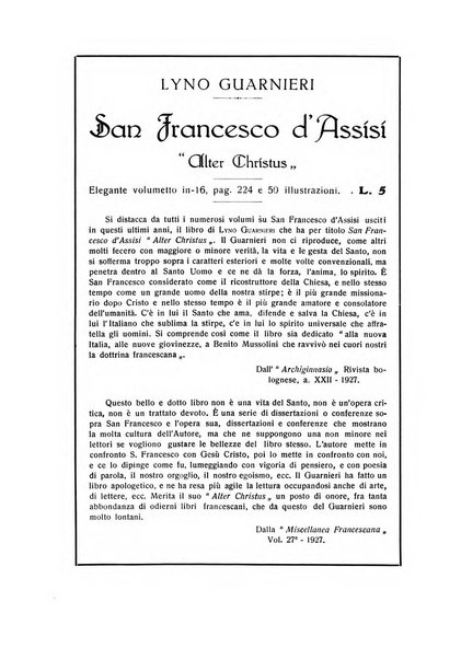 San Francesco d'Assisi periodico mensile illustrato per il 7. centenario della morte del santo, 1226-1926