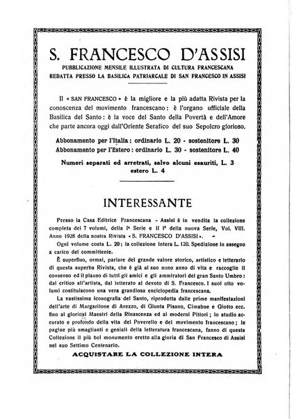 San Francesco d'Assisi periodico mensile illustrato per il 7. centenario della morte del santo, 1226-1926