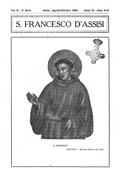 San Francesco d'Assisi periodico mensile illustrato per il 7. centenario della morte del santo, 1226-1926