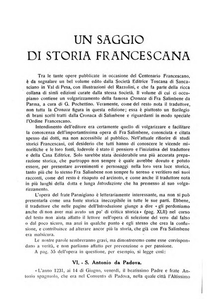 San Francesco d'Assisi periodico mensile illustrato per il 7. centenario della morte del santo, 1226-1926