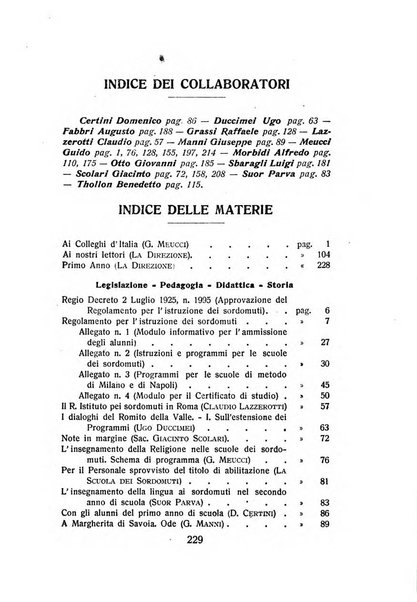 La scuola dei sordomuti rassegna bimestrale pubblicata dal R. Istituto Pendola di Siena