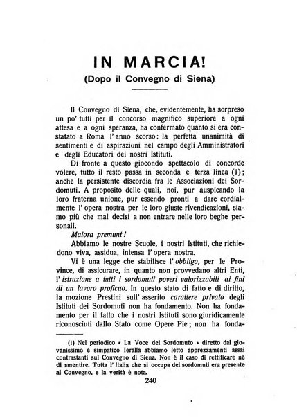 La scuola dei sordomuti rassegna bimestrale pubblicata dal R. Istituto Pendola di Siena