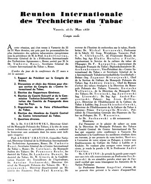 Le tabac bulletin d'information et de documentation du Centre international du tabac